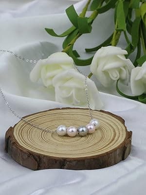 Sereney Birthday Gifts for Girls Women, Sterling Silver Pearl Necklace as 7 9 10 11 13 15 16 18 21 30 40 50 60 Year Old Birthday Gifts, Single Pearl Necklace as Bday Gifts for Friends