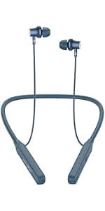 LANDIBO Sports Wireless Earphones, Bluetooth 6.0 Neckband Earbuds for 35 Hours of Playback, LED Power Display, Neck-Wrapping Earbuds with Ai Voice Control, for Gym Phone Music Exercise. (A18)