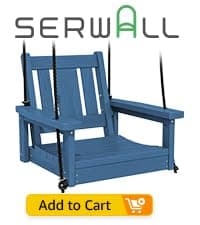 SERWALL Folding Adirondack Chair, HDPE Adirondack Chairs Set of 2, Plastic Outdoor Chairs- Looks Exactly Like Real Wood- Navy