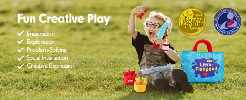 hahaland Montessori Toys for 1 Year Old - 10 in 1 Cloth Toddler Fishing Game with Stacking Cups, Baby Toy 12-18 Months One Year Old Boy Birthday Gift, Toddler Toys for 1 2 Year Old Boy Girl Gifts