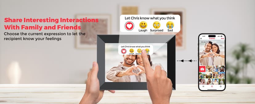 Frameo 10.1 Inch WiFi Digital Picture Frame with 1280 * 800P IPS Touch Screen HD Disply,Video Clips and Slide Show,Auto-Rotate, Wall Mountable,Send Photos Instantly from Anywhere with via Frameo APP