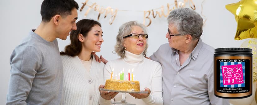 Homsolver 60th Birthday Gifts for Women Men, Happy 60th Birthday Decorations Candles Gift for Her Him, Funny 60 Years Old Ideas- Lavender Scented Candle