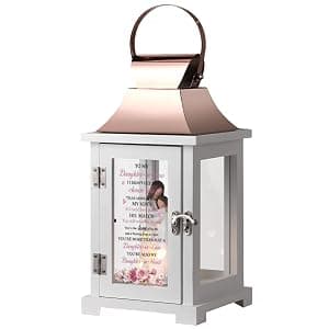 Daughter in Law Gifts, Meaningful Daughter in Law Birthday Gifts, Gifts for Daughter in Law for Birthday Christmas Mothers Day, Lantern with Hand Painted Figurine B0G7B7BWZJ