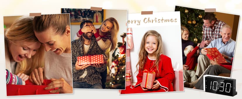 PPLEE Alarm Clock for Bedroom, 2 Alarms Loud LED Big Display Plug in Simple Basic Digital Clock with USB Charging Port, Adjustable Volume, Dimmable, Snooze for Deep Sleepers Kids Elderly Home Office