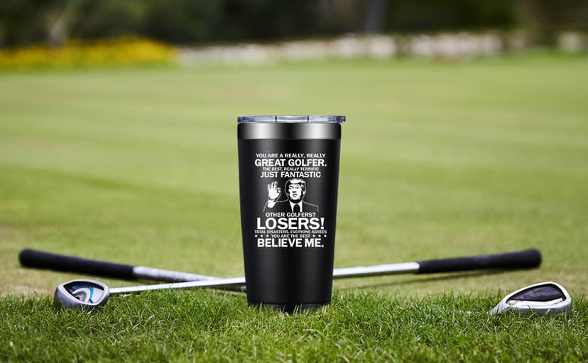 SpenMeta Golf Gifts for Men, Dad, Grandpa - Christmas Fathers Day Golf Gifts for Dad - Great Golfer Player Present - 20oz Golfer Tumbler Cup