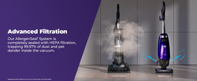 Kenmore BU4018 Intuition Bagged Upright Vacuum Lift-Up Carpet Cleaner 2-Motor Power Suction with HEPA Filter,3-in-1 Combination, Upholstery Tool for Hardwood Floor, Pet Hair, Purple