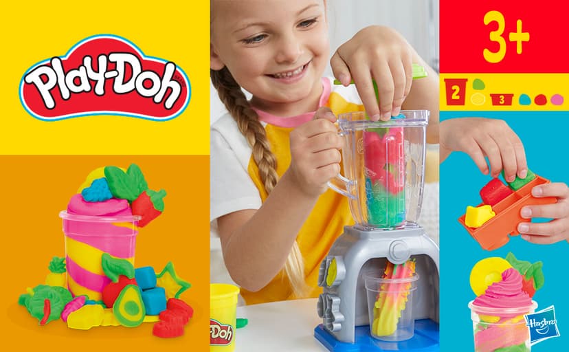 Play Doh Swirlin' Smoothies Toy Blender Playset, Play Kitchen Appliances, Kids Arts and Crafts Toys for 3 Year Old Girls and Boys and Up B0C3528VHM