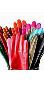 WARMEN Women's Lambskin Touchscreen Texting Leather Gloves Winter Lined Long Sleeves for Iphone Smartphone