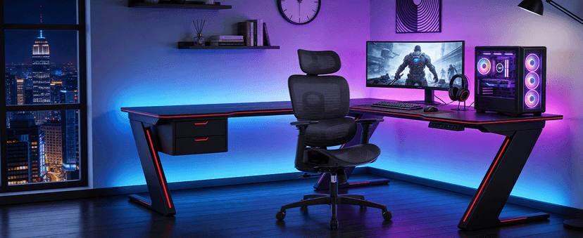 MoNiBloom Ergonomic Office Chair, High Back Mesh Desk Chair with Adjustable Headrest & 3D Armrests, Lumbar Support, 90–145° Recline, Swivel Rolling Computer Chair for Office Conference Room (1)