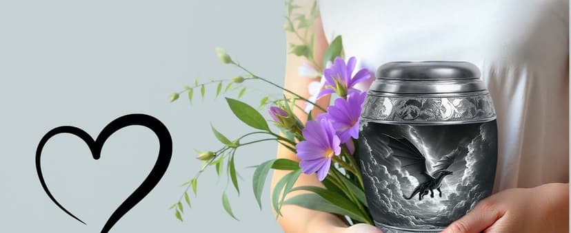 Keepsake urn, for now, for a close relative to hold, one for each sibling to keep, a small share for each relative Dragon Urn for Adult Human Ashes, Valiant Legendary Cremation, 3 Inch Small B0FBJN19DC