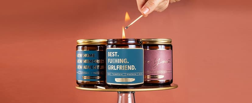 Gift for Girlfriend - Funny Birthday Candle for Girlfriend Romantic Present from Boyfriend - Unique Anniversary Candles Valentines Present Stocking Stuffer Christmas Gifts for GF Her Women