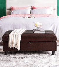 HONBAY Faux Leather Sectional Sofa, Convertible Sectional Couch L Shaped Couch Sofa for Small Space, Brown