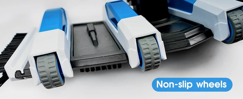 Enhanced Pool Vacuum Head with Direction-Control Handle - Extra-Wide 4LB Professional Weighted Vac Heads Brush & Wheels for Vinyl Liner-Deep Cleaning for Inground & Above Ground Swimming Pool - Blue