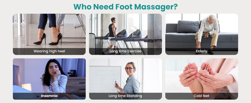 Nekteck Shiatsu Foot Massager with Heat, FSA Eligible Deep Kneading Therapy Air Compression, HSA Feet Massage Improve Blood Circulation Foot Wellness Soothing Pain Relief, Relax for Home Office Use