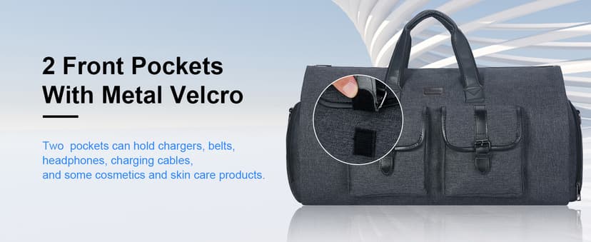 UNIQUEBELLA Convertible Garment Bag for Travel Carry on Garment Duffel Suit Bag with Shoe Compartment Weekend Flight Bag for Men