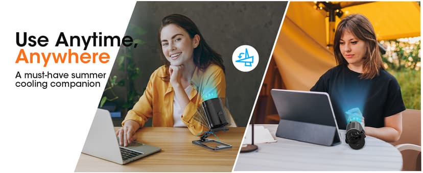 Heelkl 2026 AI Portable Fan Rechargeable, 4-Speed Strong Airflow, Personal Waist Fan with up to 25H of Working Time, Hands-Free Hanging Neck Fan, Wearable Belt Fan for Camping, Outdoor, Jobsite B0CZ3QR58B