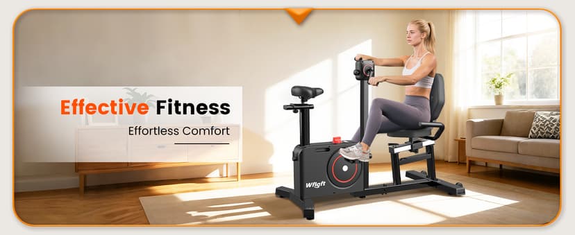 Recumbent Exercise Bike for Home, Recumbent Bikes for Seniors Gym, Quiet Recumbent Stationary Bikes for Seniors 400LBS Capacity, Adjustable Seat & Backrest, 8-Level Resistance & LCD Display
