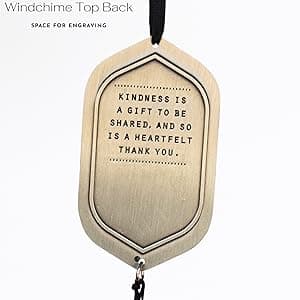 Forever Grateful Wind Chime with Engraved Thank You Message - Unique Gift of Gratitude/Appreciation Gift/Thank You Gift for Special Friend/Family/Coworkers/Teachers/Mentor