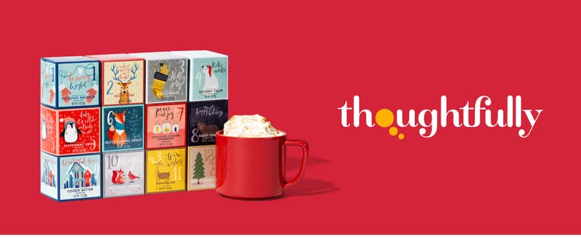 Thoughtfully Gourmet, 12 Days of Christmas Hot Chocolate Gift Set, Flavors Include Rocky Road, Cookies Butter, Pumpkin Pie & More, Set of 12