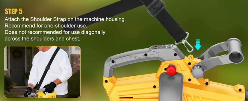 Cordless Leaf Blower Vacuum Mulcher Compatible for Dewalt 20V Battery(NO Battery), 3-in-1 Handheld Leaf Vacuum Mulcher with 40L Bag, 4 Variable Speeds with Turbo Modes for Yard Patio Driveway Cleanup