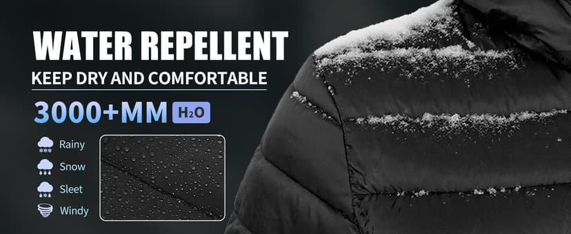 Pioneer Camp Men's Down Puffer Jacket with Hood Lightweight Packable Warm Insulated Thermal Puffy Winter Coat Ski Travel