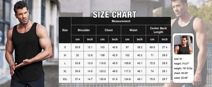 COOFANDY Men's 3 Pack Quick Dry Workout Tank Top Gym Muscle Tee Fitness Bodybuilding Sleeveless T Shirt