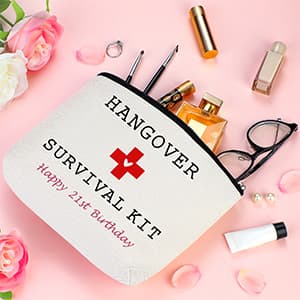 21st Birthday Gifts for Women Her Unique 21 Year Old Birthday Gifts for Female Her Funny Gift for 21 Year Old Female 21st Bday Decorations for Women - Wine Glass Toilet Paper Candle Makeup Bag B0CY1Z9QNV