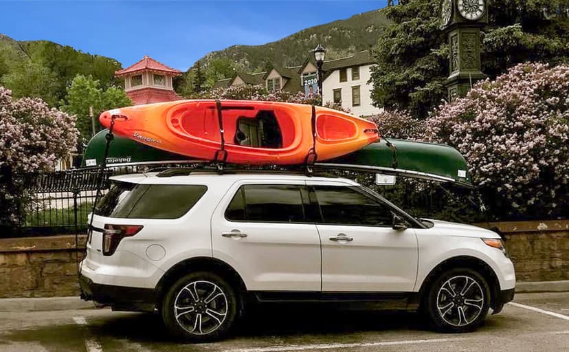 Taelakeni 2 Pairs Kayak Carrier Racks, Universal Cars Kayak Roof Rack (4 Racks)