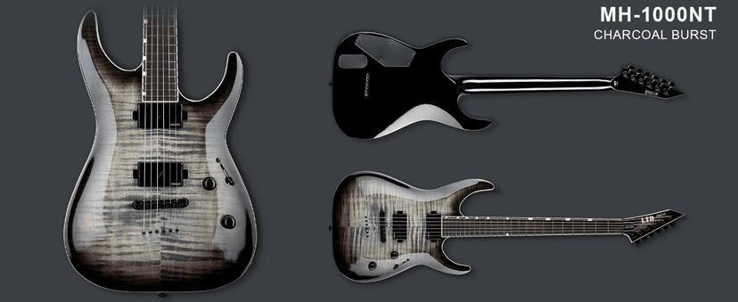 ESP LTD MH-1000 Electric Guitar - Charcoal Burst