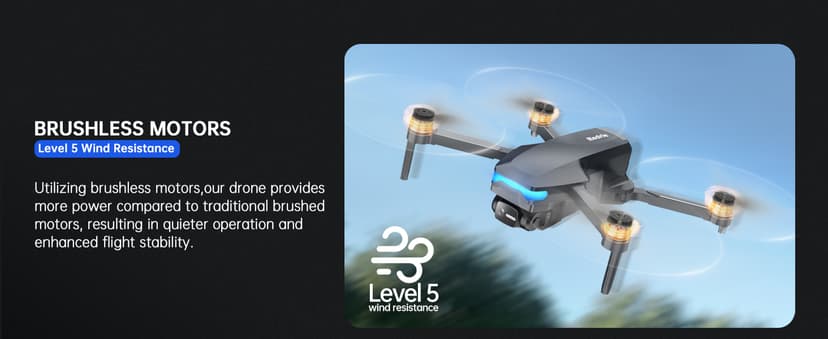 GPS Drones with Camera for Adults 4K, Under 249g, 45 Mins Flight, Brushless Motor, Light, Auto Follow, Tap Fly & Circle Fly, One Key Start, Foldable Drone for Adults Beginners