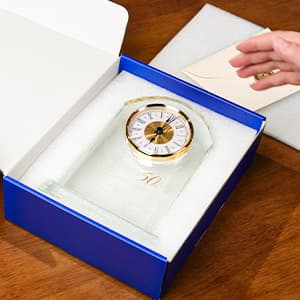 One Year Marriage Gift,Happy Paper Wedding Anniversary Decoration Gift,for Couples,Men,Women,Boyfriend,Girlfriend 1 Year Wedding Anniversary Crystal Clock Gifts B0H6B9BBKG