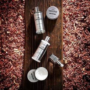 Mens Gifts, Sandalwood Beard Grooming Kit, Mens Grooming Kit for Boyfriend Dad, Him, 11pc Beard Straightener for Men Beard Care, Beard Growth and Trimming Gift, Beard Wash Growth Oil & More