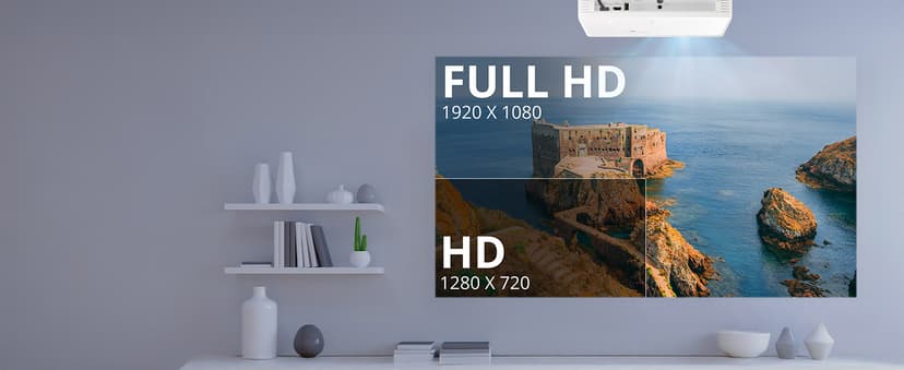 ViewSonic PA503HD 4000 Lumens High Brightness Projector with 1.1x Optical Zoom, USB, and HDMI inputs for Home and Office