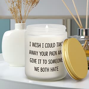 Get Well Soon Gifts for Women Men, Funny Present for Her Him After Surgery, Feel Better Gift for Mom Sick Friends, Grieving, Divorce, Sorry for Your Loss, Take Your Pain Candle