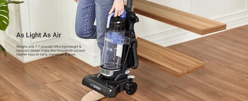 Eureka NEU10AE5 Powerful Bagless Upright Vacuum Cleaner Carpet and Floor, AirSpeed Ultra-Lightweight Vacuum Cleaner, w/ Replacement Filter, Blue