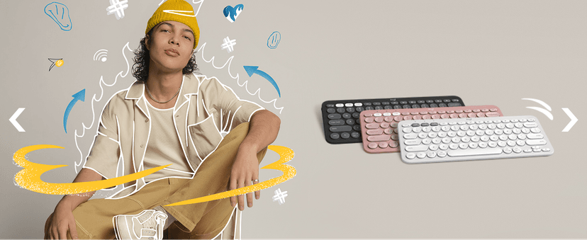 Logitech Pebble Keys 2 K380s, Multi-Device Bluetooth Wireless Keyboard with Customizable Shortcuts, Slim and Portable, Easy-Switch for Windows, macOS, iPadOS, Android, Chrome OS - Tonal Graphite