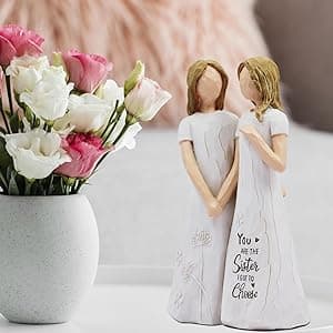 BORLESTA Best Friend Birthday Gifts for Women - Friendship Gifts for Women, Gifts for Friends Women, Sister Birthday Gifts, Bestie Gifts for Women - Friend Hand-Painted Figure
