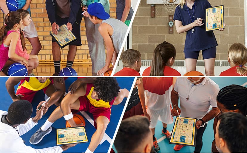 Basketball Coaching Board Coaches Clipboard Tactical Magnetic Board Kit with Dry Erase, Marker Pen and Zipper Bag (Basketball Board) (Basketball Coaching Board) (Basketball Coaching Board)