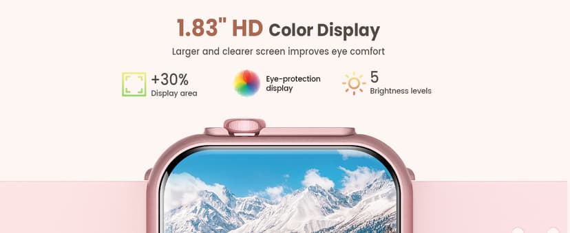 AKUMAKA Smart Watches for Women (Android/iPhone), 1.83" HD Smart Watch with Calls/Messages/Notifications, Sleep/Heart Rate/SpO2/Blood Pressure Monitor, 110+ Sports Modes Fitness Tracker Watch, 1000mAh Battery