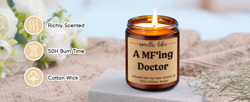 Med School Appreciation, Acceptance, Christmas, Residency Graduation Gifts for Doctors Female, Male Future Surgeon, Best Dr. Miracu Candle, Doctor Gifts for Women Men, Funny Cool Medical Student Gifts B0CYGZPW3N