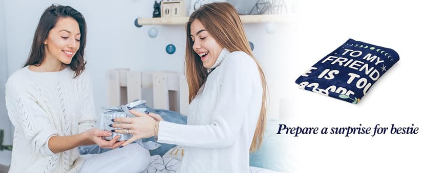 Niyewsor Best Friend Birthday Gifts for Women, Friendship Gifts for Women, Soul Sister, BBF, Bestie, Gift for Friends Female, to My Friend Blanket, 60"x50"