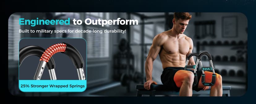 Twister Arm Trainer, Adjustable 5 Resistance Levels (40-130 lbs) Chest & Arm Workout Equipment for Men & Women, Ergonomic Home Gym Strength Trainer with Anti-Slip Handles & Carry Bag