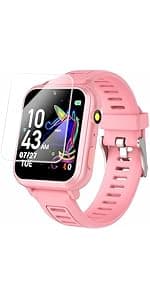 Kids Smart Watch Gift for Girls Age 5-12, 26 Games HD Touch Screen Watches with Video Camera Music Player Pedometer Flashlight 12/24 hr Educational Toys Birthday Gifts for Girls Ages 7 8 9 10