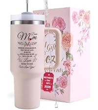 Mother in Law Tumbler with Handle 40oz Mothers Day Gift - Best Funny Mother in Law Mug Gifts for Birthday Mother's Day, Wedding, Valentine's, Christmas B0DS9TZLBC