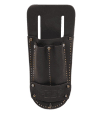 FESA Small Leather Tool Pouch - 5-in-1 Heavy Top Grain Leather Small Tool Pouch with a Steel Hammer Loop, 4 Pockets & Reinforced Heavy Duty Rivets - Fits Belts up to 3" - Handcrafted