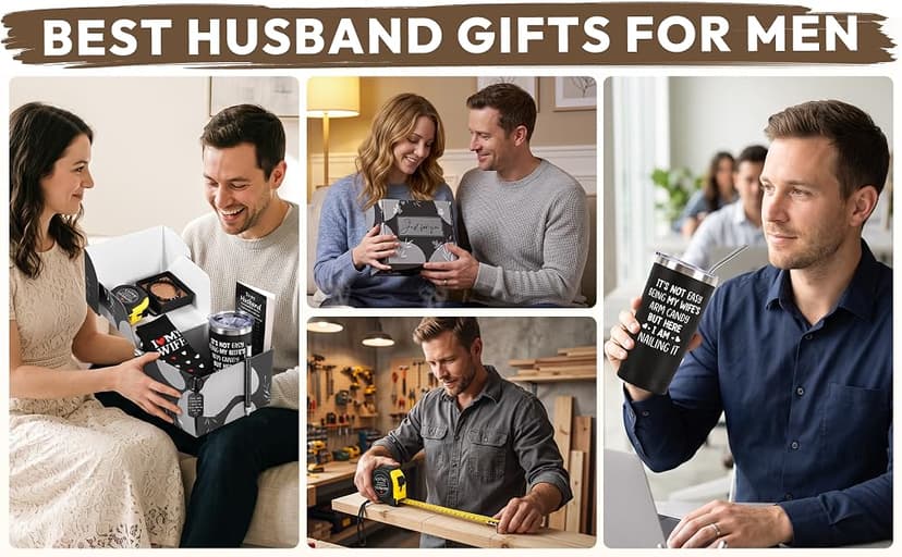 Best Gift for Husband Unique Birthday Gift Including Tumbler Mug Socks Bracelet Tape Measure Keychain Multitool Pen for Anniversary Birthday Christmas B0HHMQ7ZJY