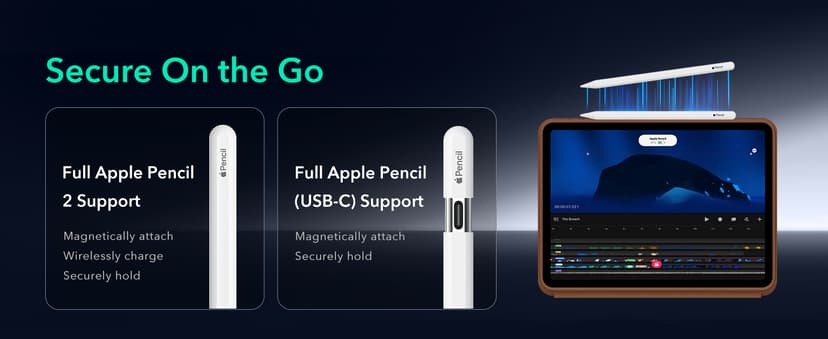 ESR for iPad Pro 11 Inch Case (2022/2021/2020/2018, 4th/3rd/2nd/1st Generation), Removable Magnetic Cover, Adjustable Portrait/Landscape Stand with Raised Display View, 9 Standing Angles, Brown