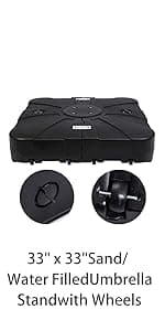 Sunnyglade 7.5' Patio Umbrella Outdoor Table Market Umbrella with Push Button Tilt/Crank, 6 Ribs (Tan)