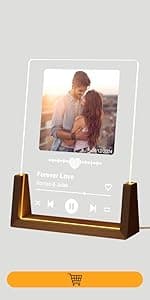 Spotify Decorative Plaque Personalized Gifts, Custom Gifts for Him Her, Customized Picture Frame for Boyfriend Girlfriend Couple Wife Women on Anniversary Birthday