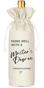 Graduation One Degree Hotter,Funny Cute Wine Bag Gift,College Graduation Gift for Him Her Grad Masters Congrats Cap-Linen Drawstring Wine Bags(5SW113) B0BPC5W9VV